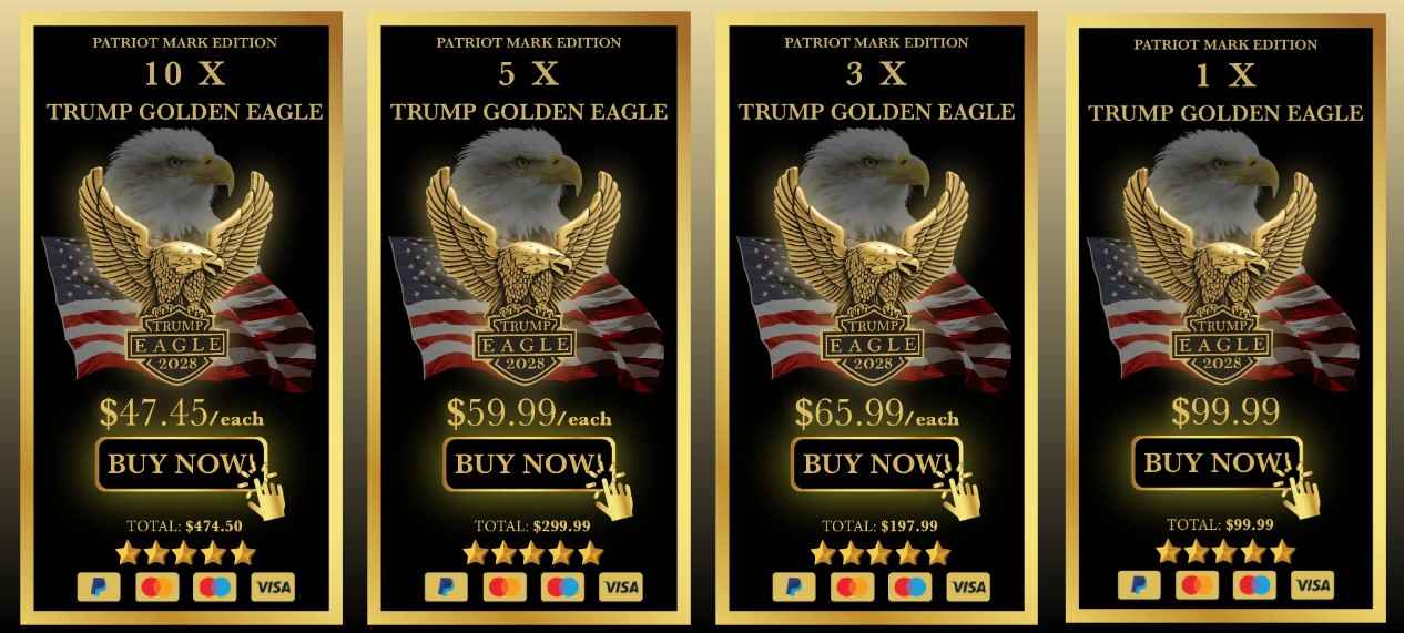 Trump Golden Eagle Pricing — Order 1, 3, 5 or 10 Units